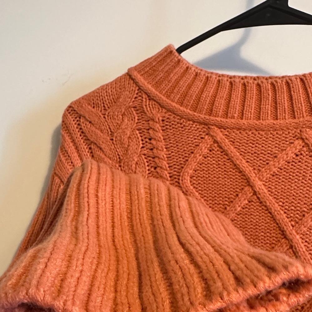 Tommy Hilfiger Orange Cable Knit Sweater - Picture 3 of 3